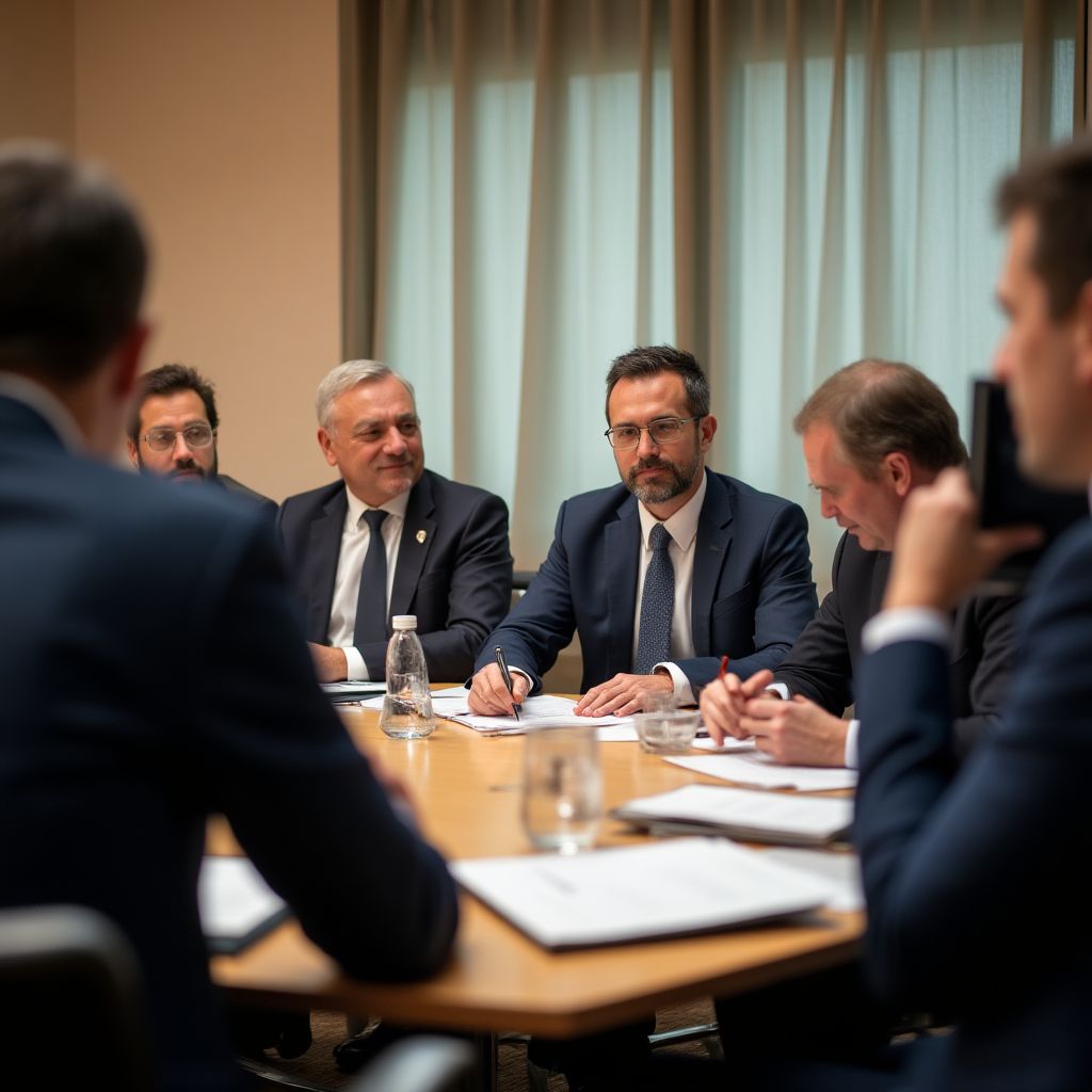 Reunión con clientes internacionales