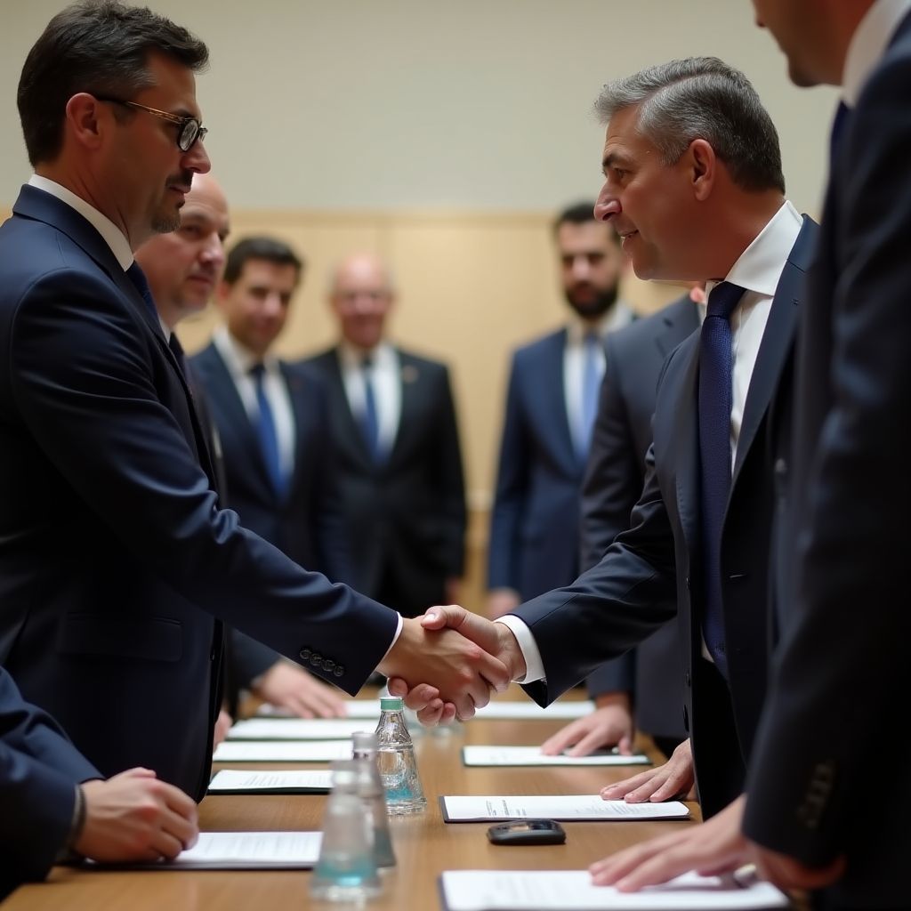 Firma de acuerdo estratégico internacional